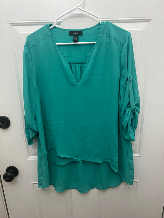 #180 Alfani womens size 14 teal top