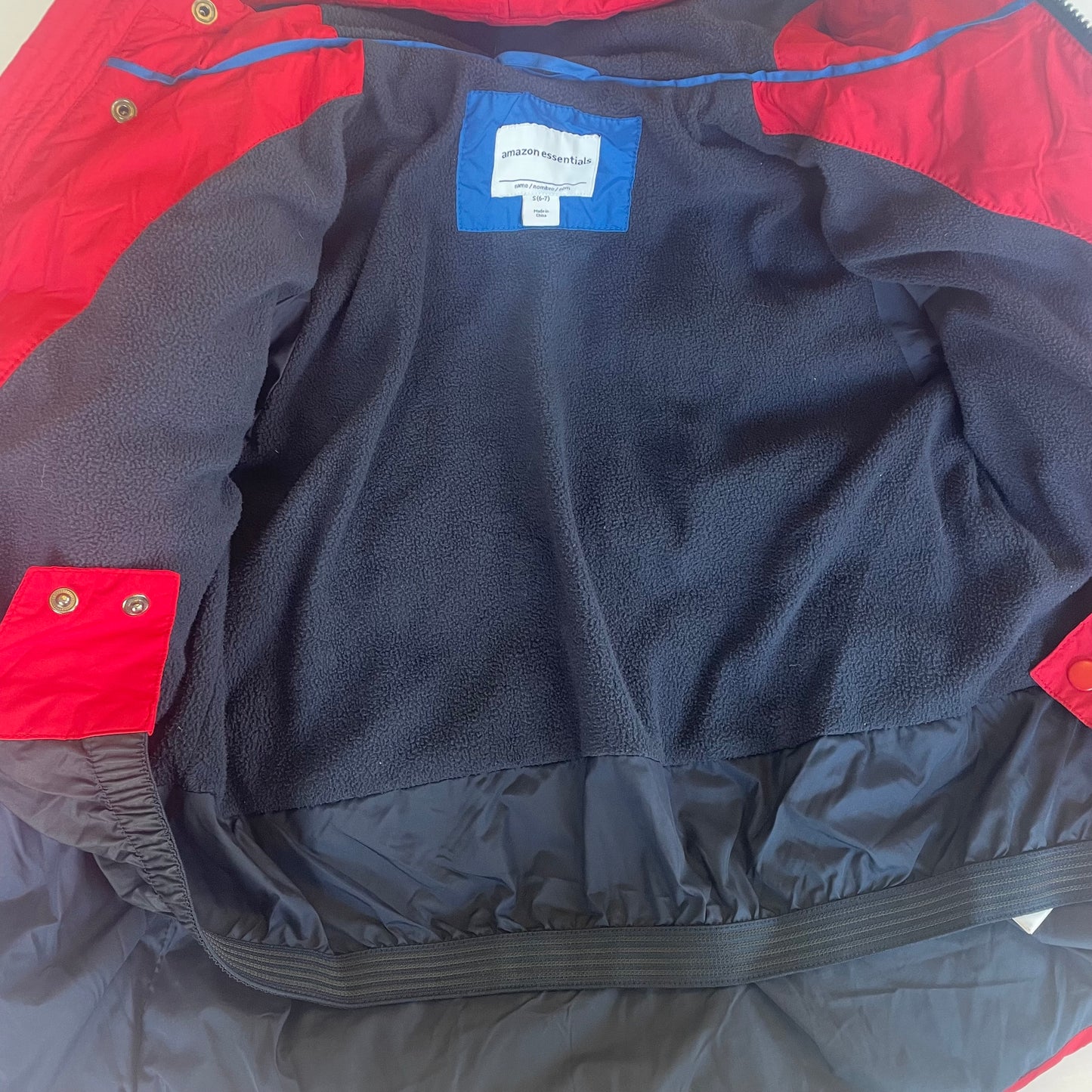 #118 | Size S (6-7) | Amazon Basics Boys Fleece Lined Puffer Coat