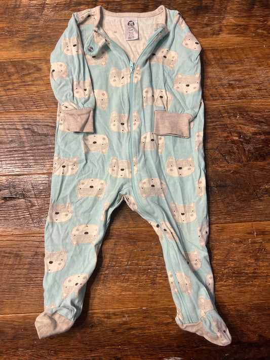 #67 Gerber Gender Neutral Raccoon Print Onesie - Size 6-9M