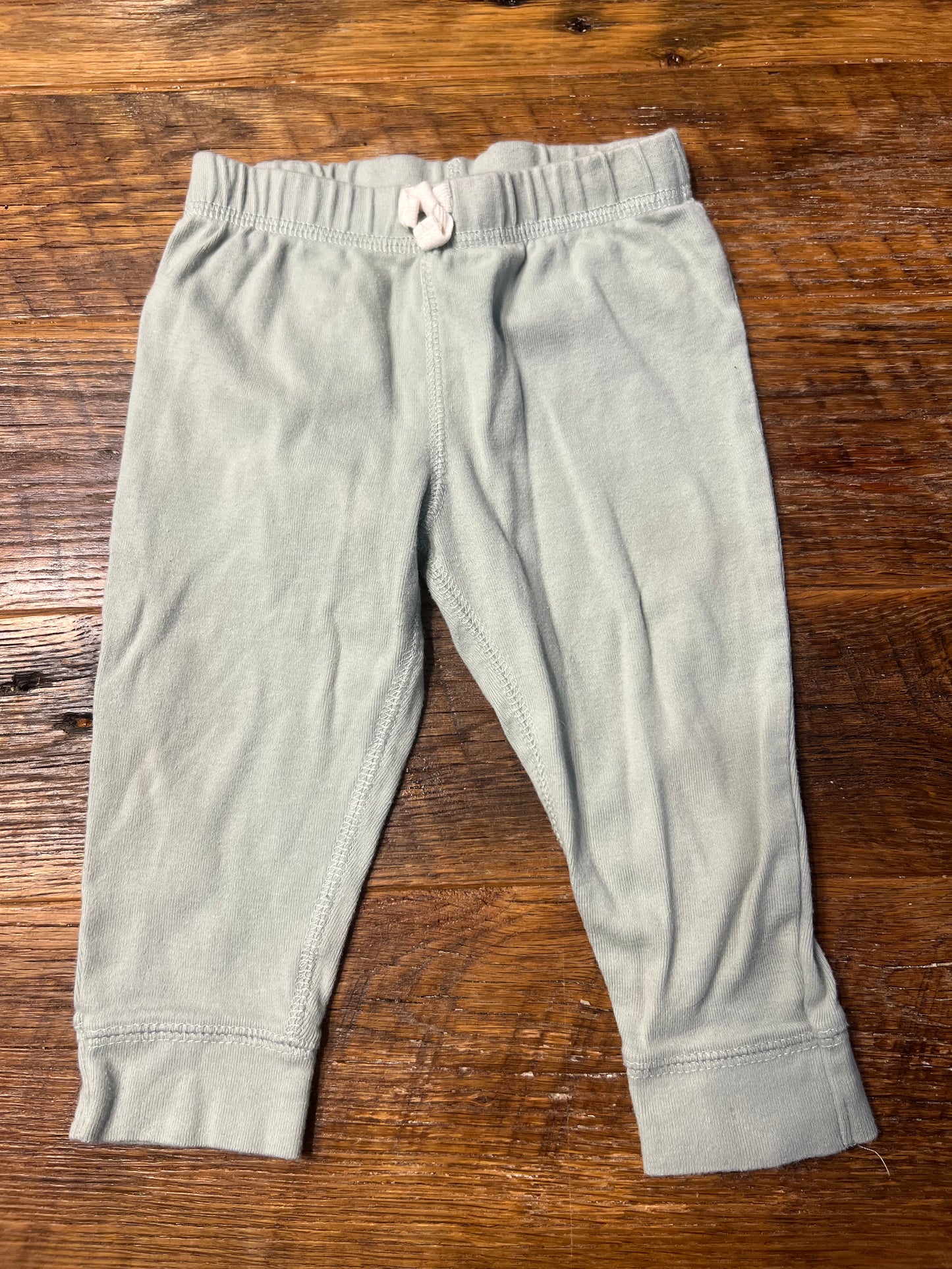 #67 Carter's Gender Neutral Light-weight Sage Green Pants - Size 12M