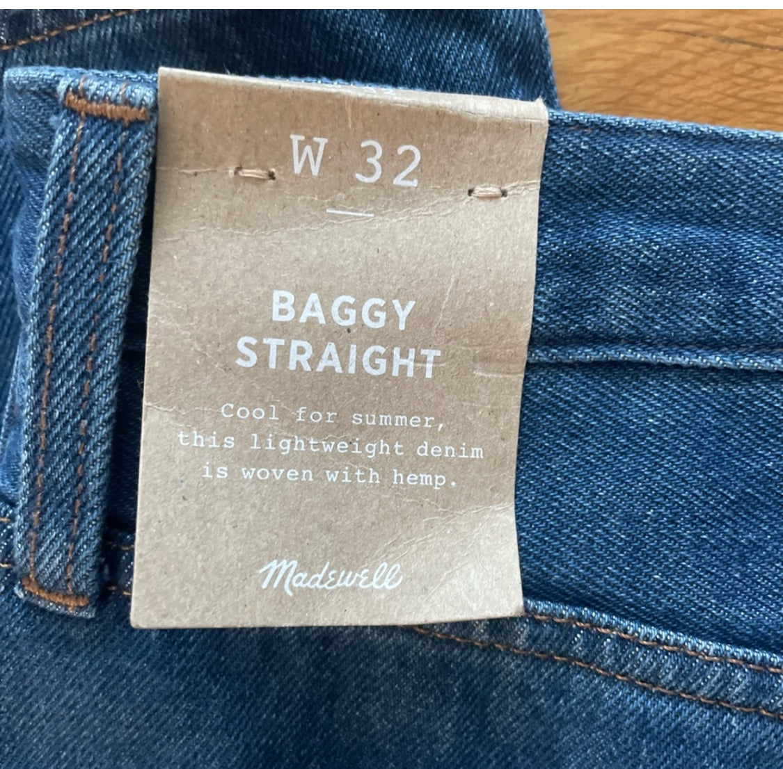 *Reduced Madewell baggy straight vintage jeans 32 NWT