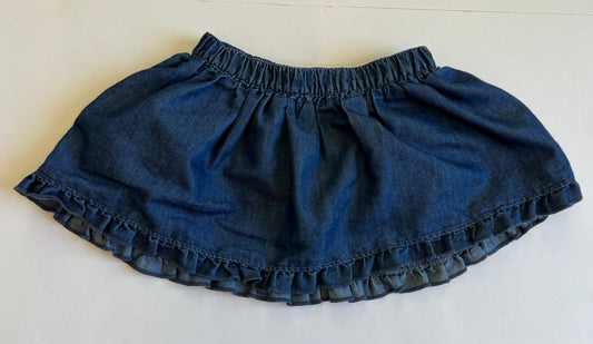 Girls 24M Skirt Blue Cotton - EC Excellent Condition