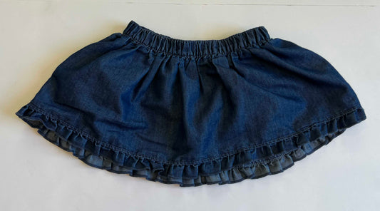 Girls 24M Skirt Blue Cotton - EUC