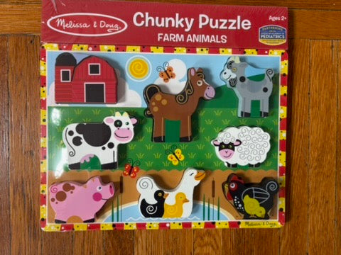 Seller 183 - Melissa & Doug Farm Animal Puzzle - Brand New!