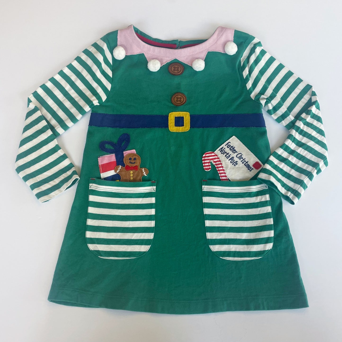 #118 | Size 4-5y | Mini Boden Girls Christmas Elf Tunic Dress