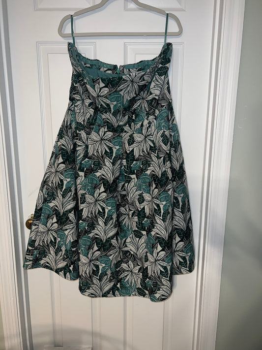 #67 Eva Mendes Women's Strapless Floral Print Dress - Size XXL