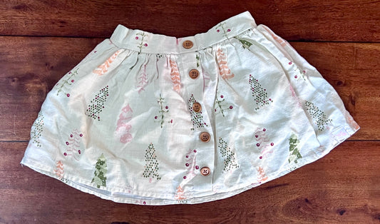 #66 girls 4T Sweethoney whimsy trees skirt, VGUC
