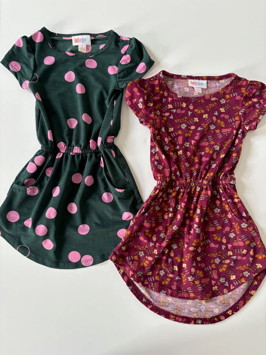 Seller #105 - Size 2T Girls Lularoe Dress Bundle GUC (Polka Dot & Floral)