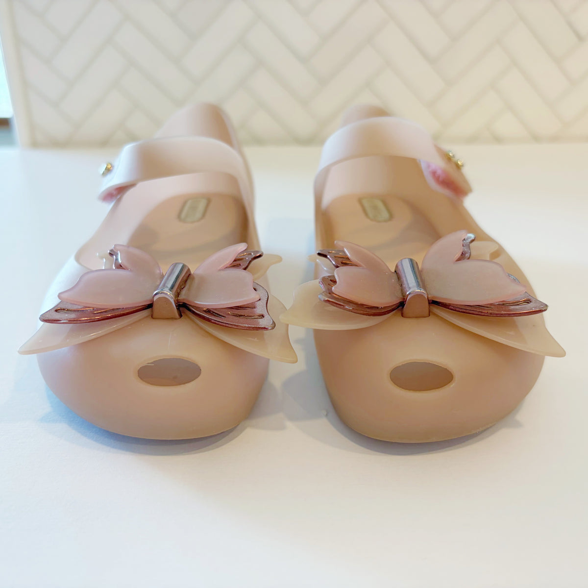 #96 | Size 11 | Mini Melissa Girls Pink Butterfly Shoes
