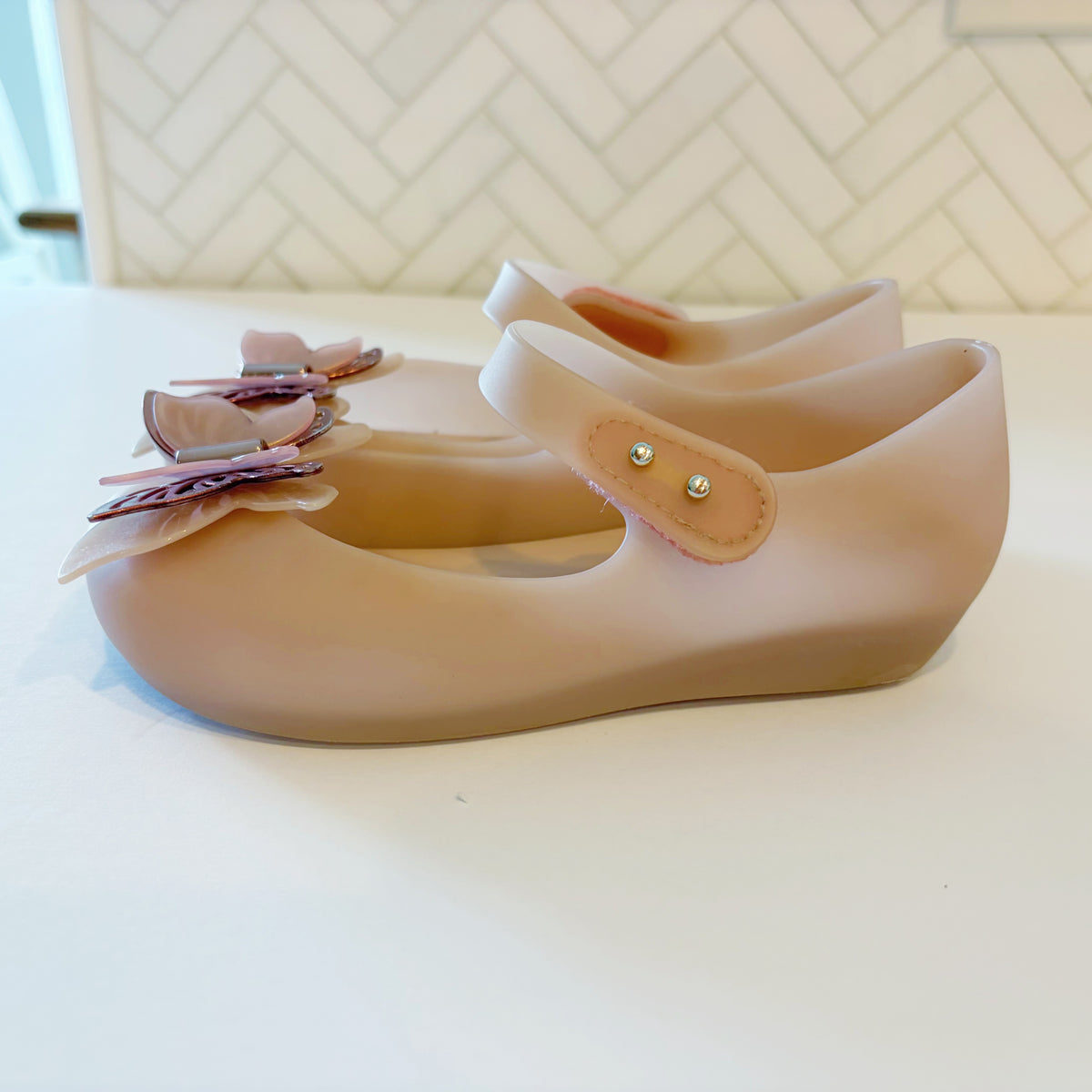 #96 | Size 11 | Mini Melissa Girls Pink Butterfly Shoes