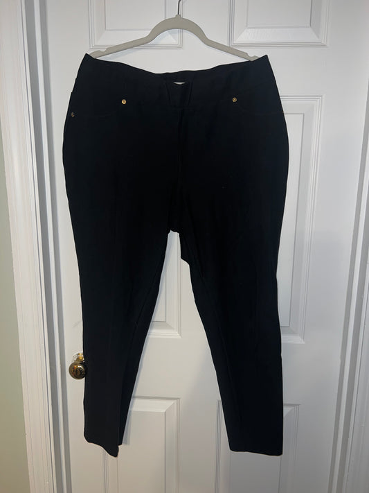 #67 Michael Kors Women's Black Stretchy Dress Pants - Size 1X