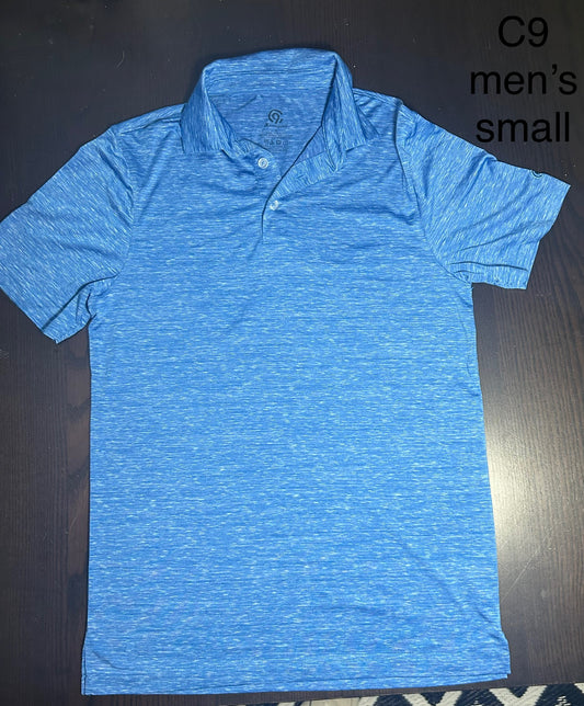 Seller #62 men’s small blue 3 button athletic fabric shirt