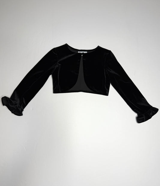 Seller 89 Girls 6X Black Velour Shrug EUG