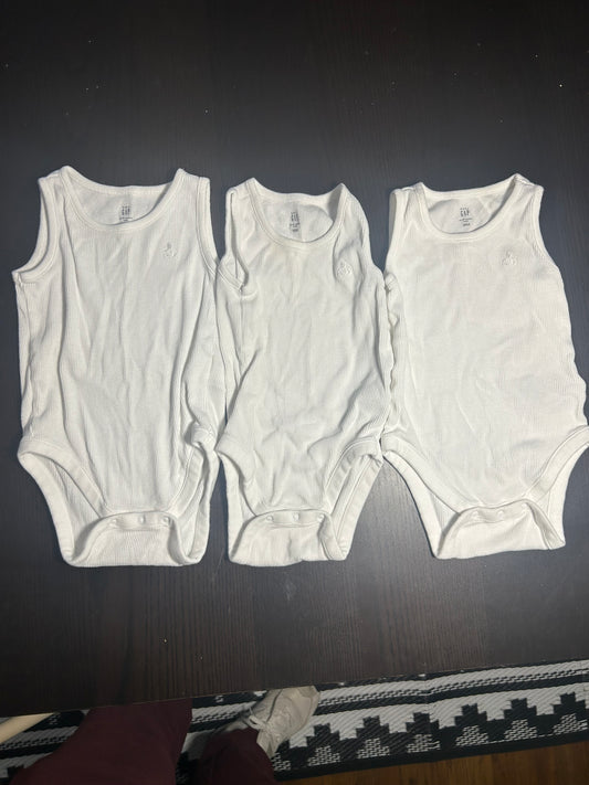 Seller #62 white baby gap onesies 12-18 months