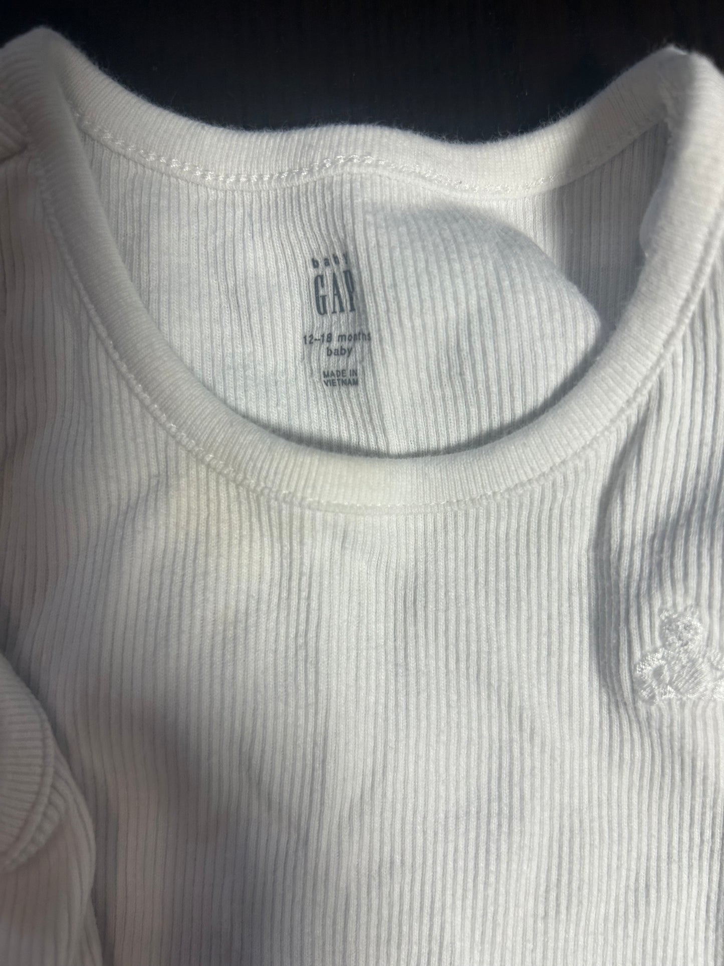 Seller #62 white baby gap onesies 12-18 months