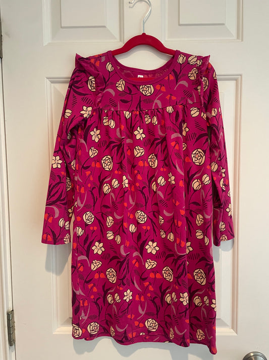 #57 Girls Tea collection Pink/floral tunic dress, size 10