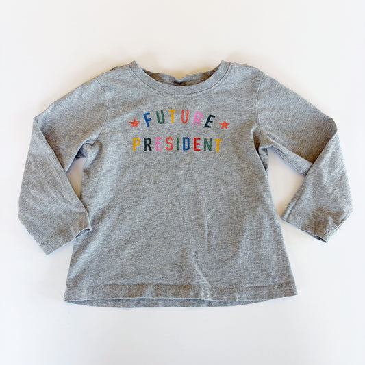 #96 | Size 100/4 | Hanna Andersson Girls Future President Shirt