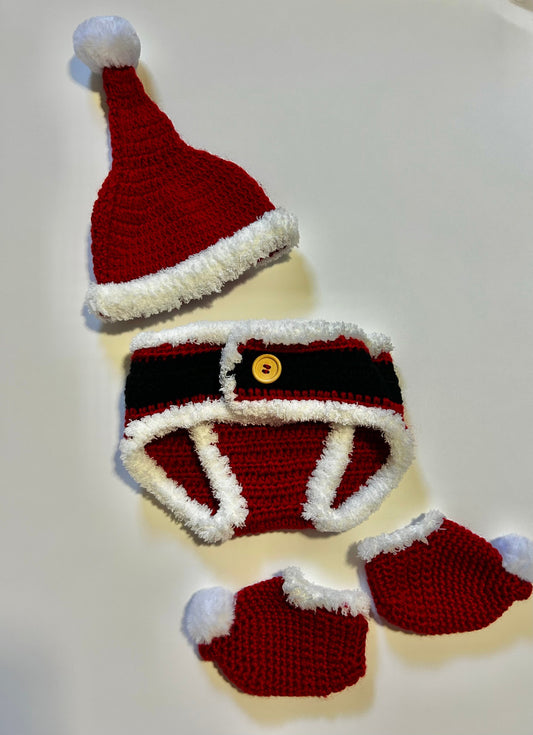 Seller #21 infant Santa crochet set