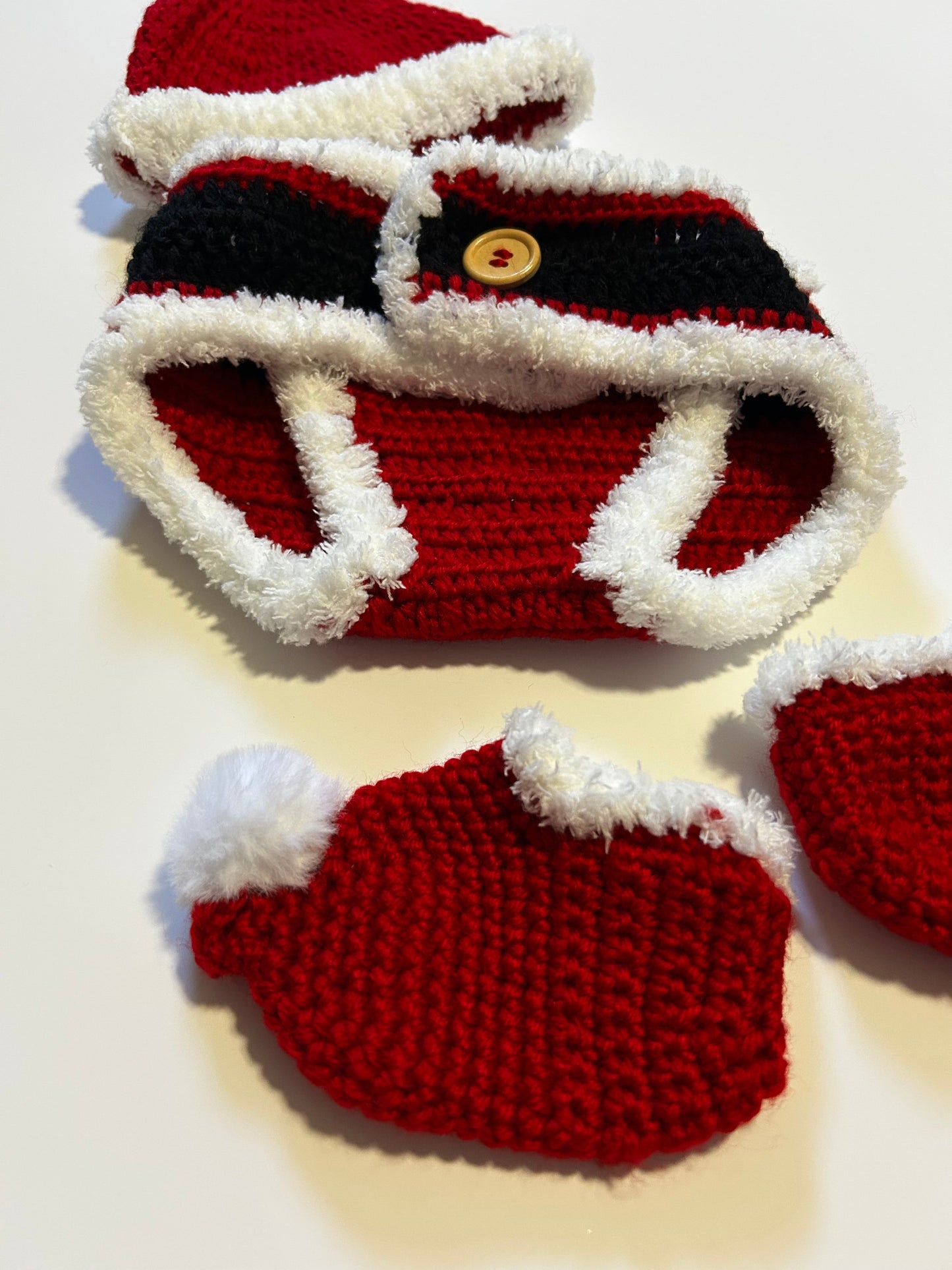 Seller #21 infant Santa crochet set