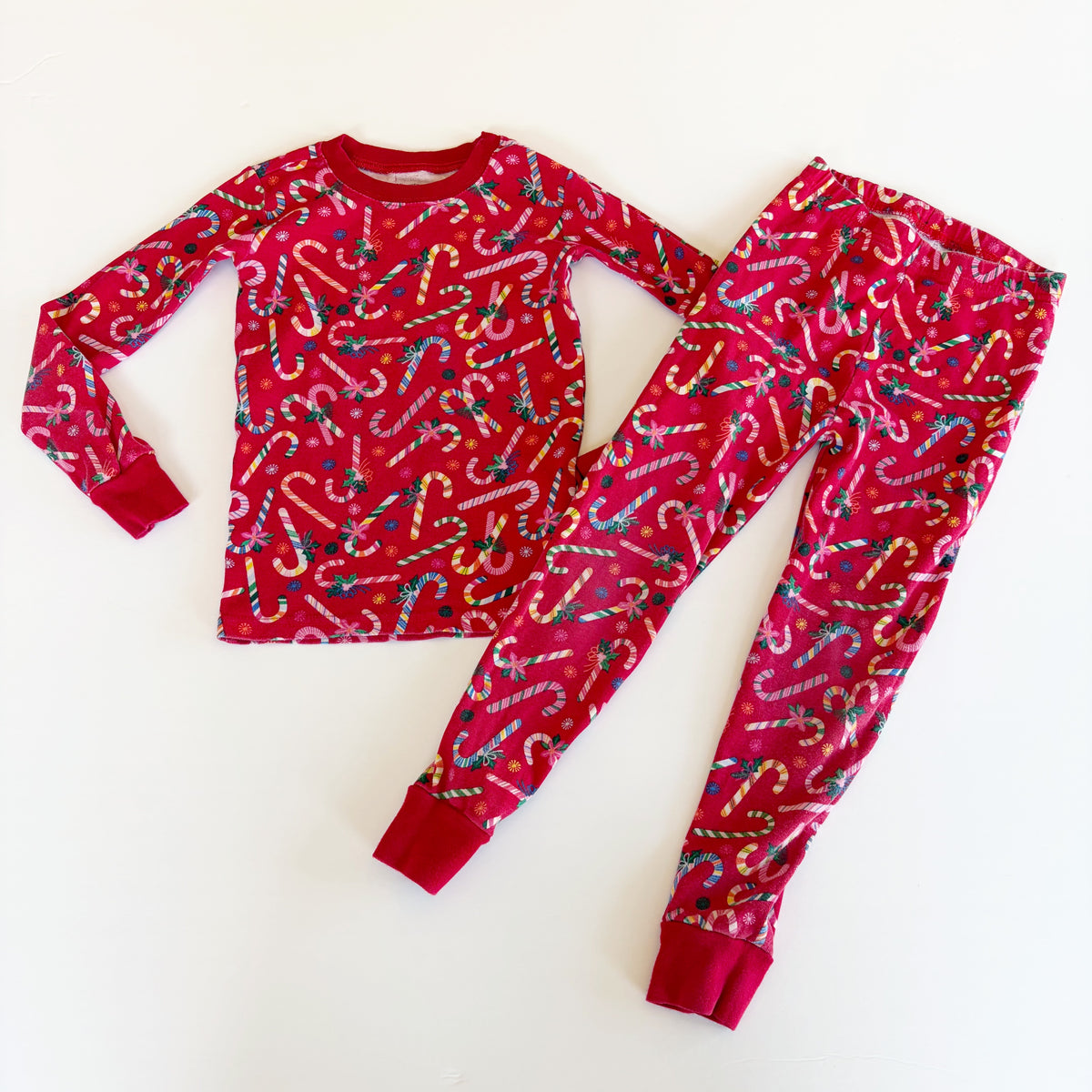 #96 | Size 4T | Gymboree Girls Candy Cane Christmas Pajamas
