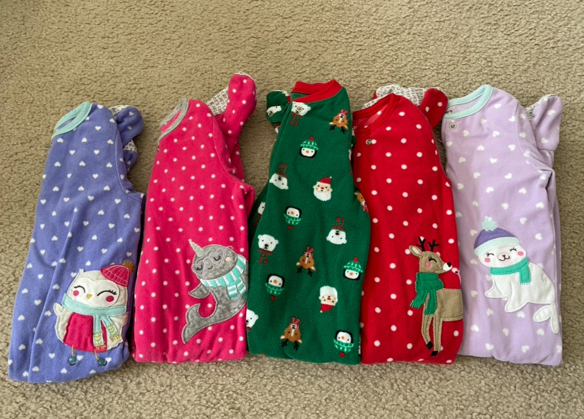 Seller 129- Carter’s 24 month girl’s footed pajama bundle