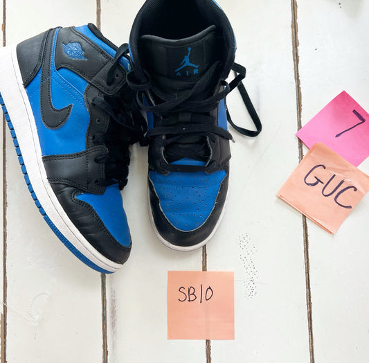 Seller 196Nike Jordan 1mid black/royal blue