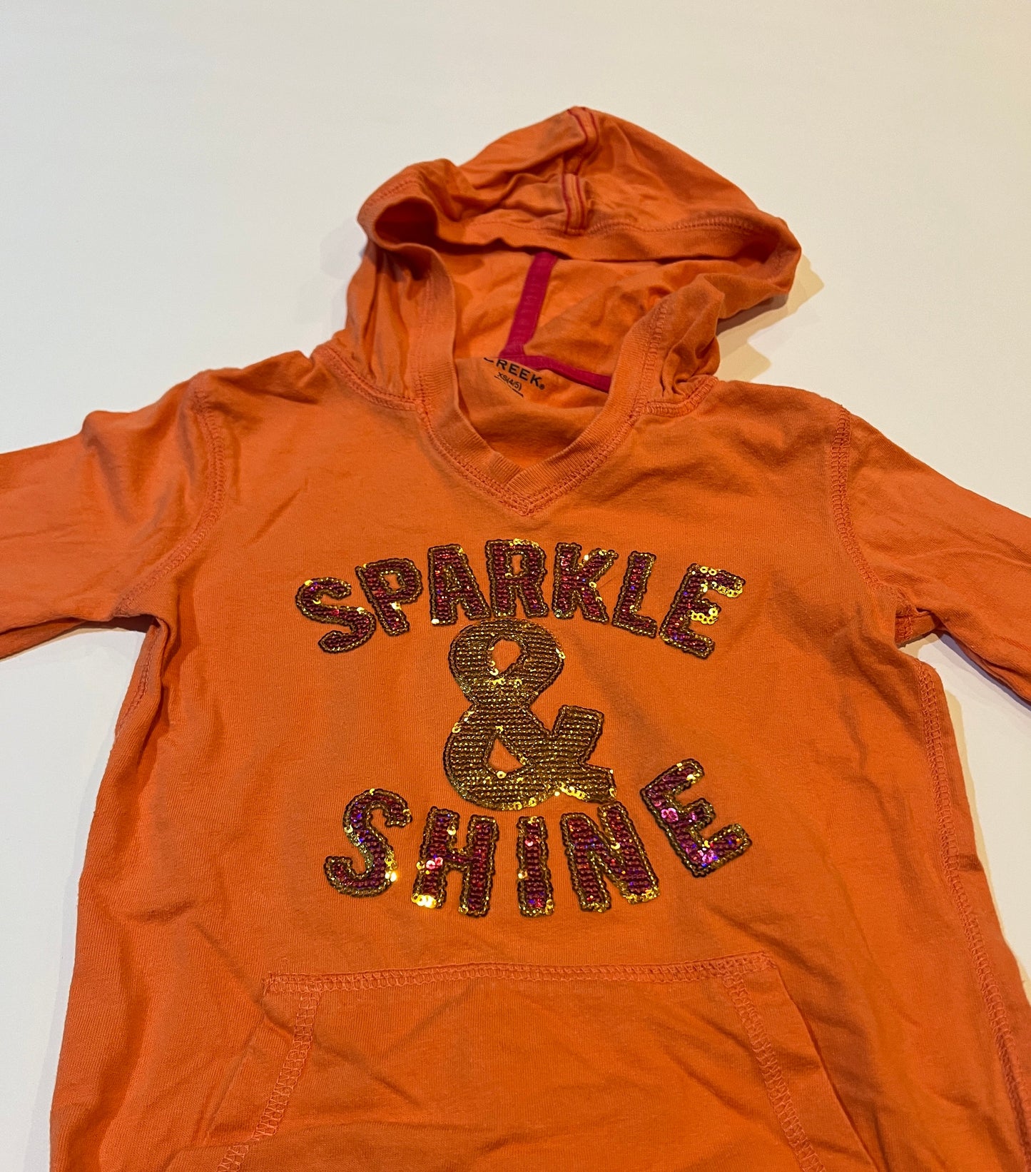 #180 Girls 4T Sparkle & Shine Sequin Hoodie