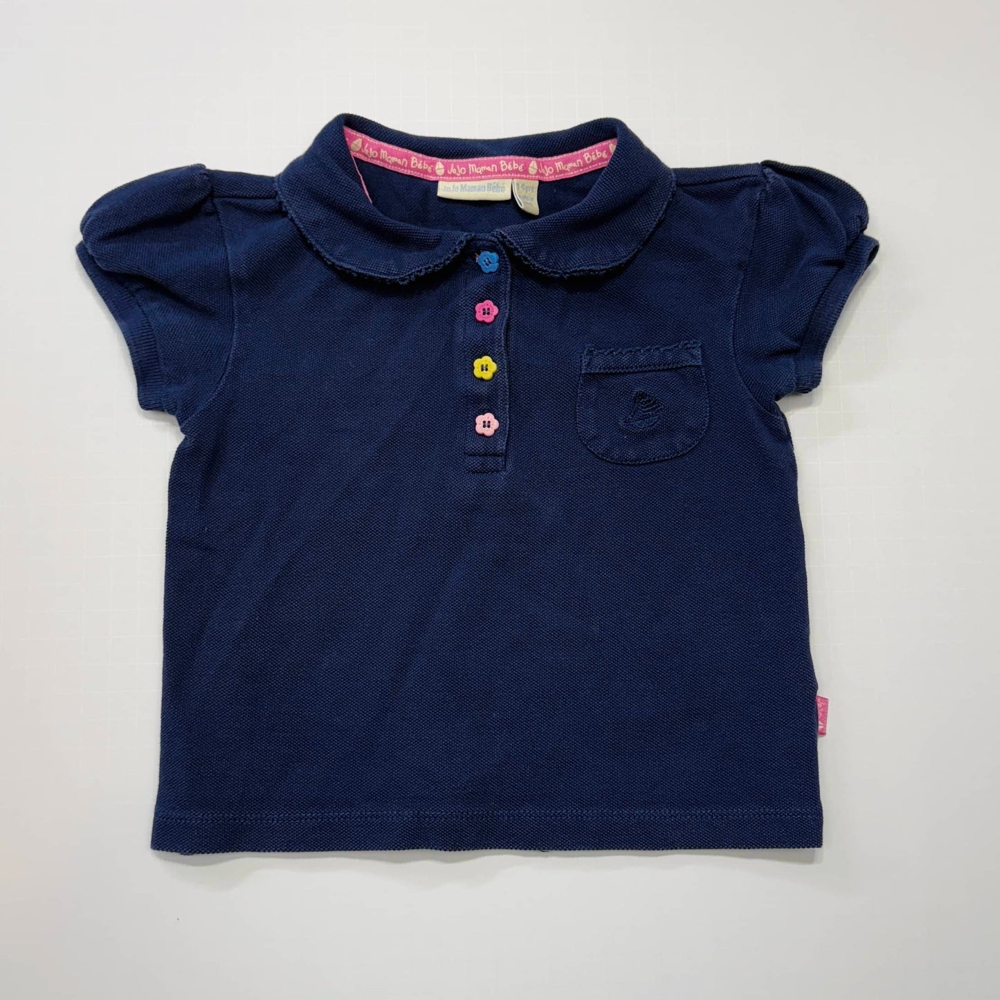 Seller 189 Girls 3-4Y JoJo Maman Bebe Peter Pan Shirt VGUC