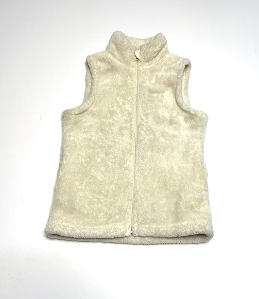 Seller 89 Girls Small 6 Old Navy White Fuzzy Vest VGUC