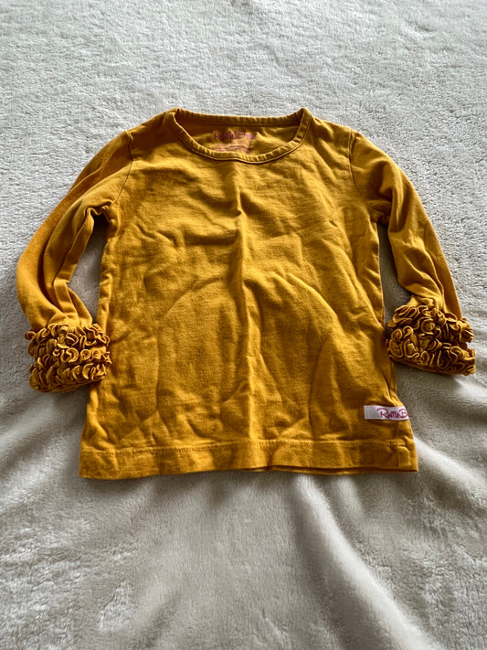 18-24mon rufflebutts shirt, yellow