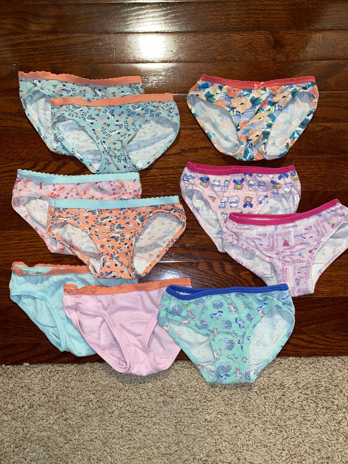 Girls 2T/3T undies 10 pairs