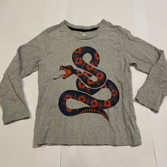#126 Boys Tea Snake LS Shirt Size S (4/5) GUC