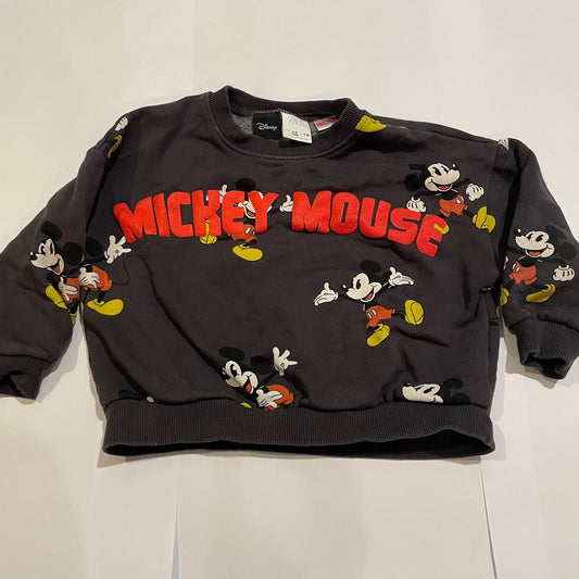 #126 Zara Mickey Mouse Sweatshirt 4-5 GUC