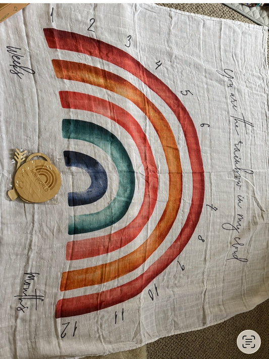 Seller #127 Milestone baby blanket