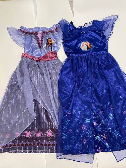 #126 Disney Nightgowns 6-7 Wish & Frozen GUC