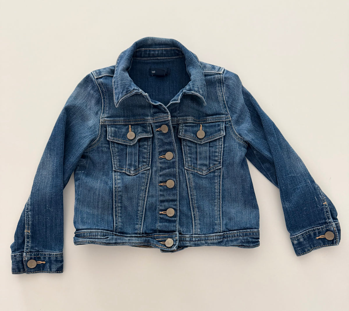 #117, Girls 4T, Gap dark denim jacket, VGUC