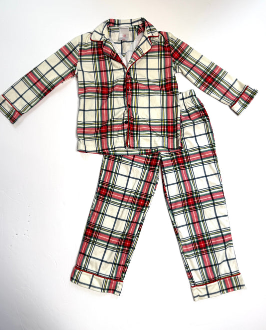 Seller 89 Boys Wondershop Size 6 Holiday Plaid Pajamas EUC