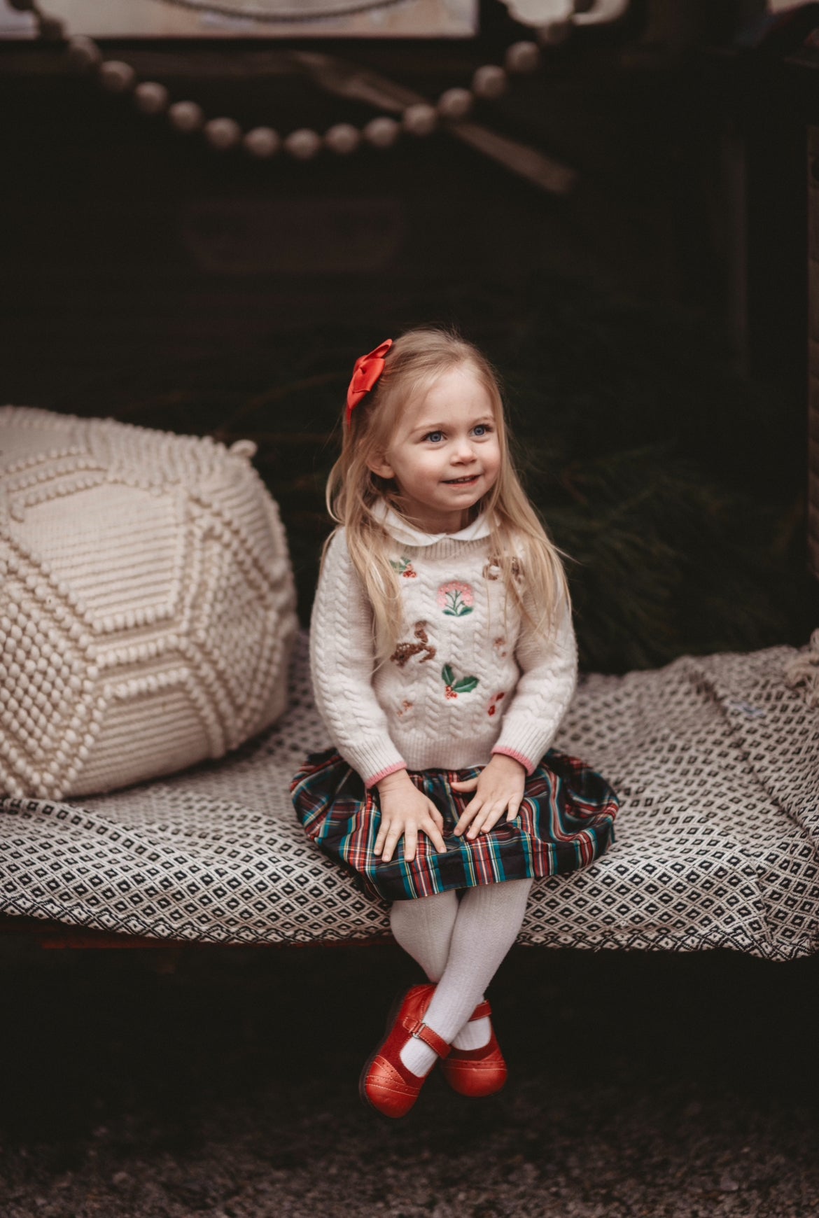 Seller #115 - REDUCED Gap Baby Girl 18-24M Plaid Skirt (Black, Red, & Green), VGUC