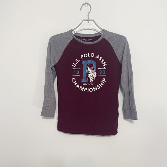 #118 | Size M / 8 | Polo Boys Long Sleeve Raglan Logo Top