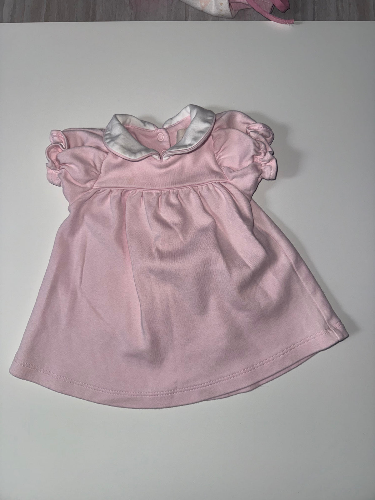 #110 The Beaufort Bonnet Company TBBC Girls Pink Dress Size 0-6 mo.