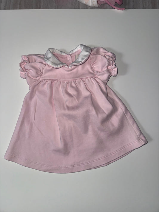 #110 The Beaufort Bonnet Company TBBC Girls Pink Dress Size 0-6 mo.
