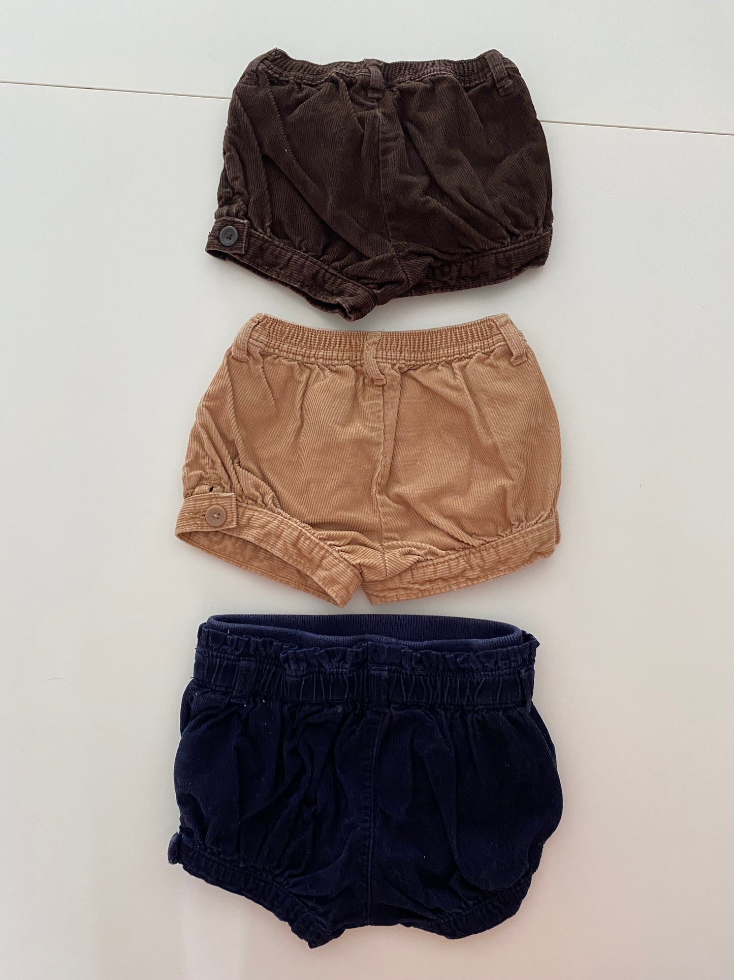 #84B-Gap corduroy shorts bundle, Girls 12-18M, GUC