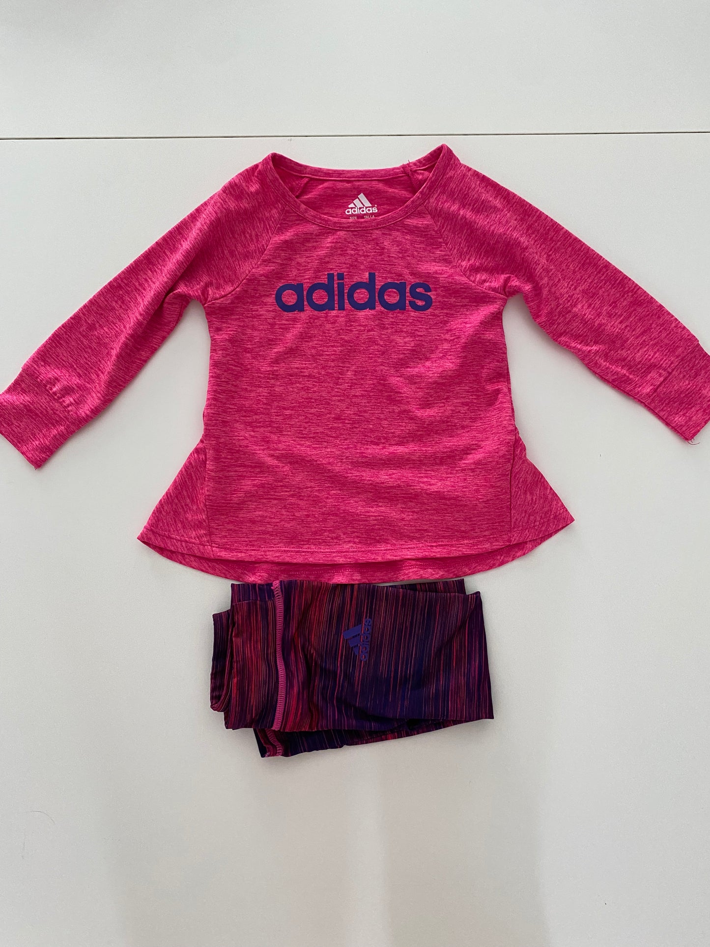 #84B-Adidas Athleisure 2pc set, pink, Girls 18M, VGUC