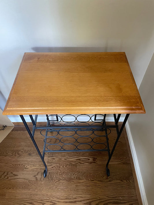 #57 Wine Rack, wood and metal
