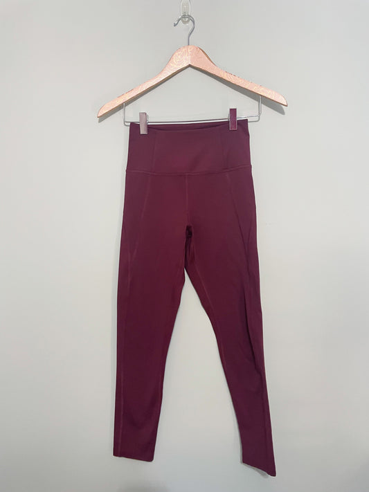 #118 | Size XS | Girlfriend Collective Women's Maroon Leggings