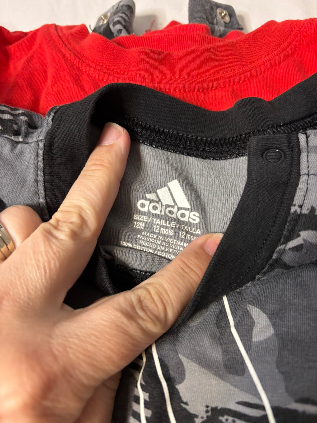 #90: Adidas Baby Onesies (2 Pack, Size 12 Months)