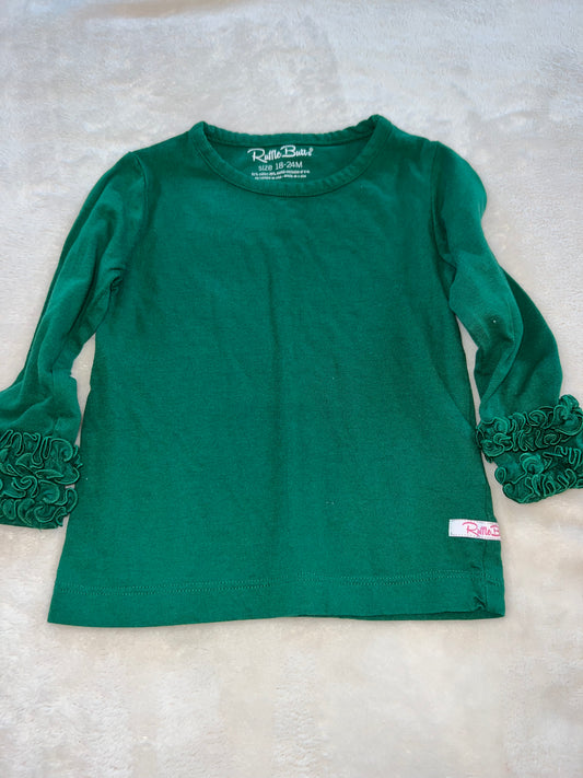 18-24mon rufflebutts shirt, green