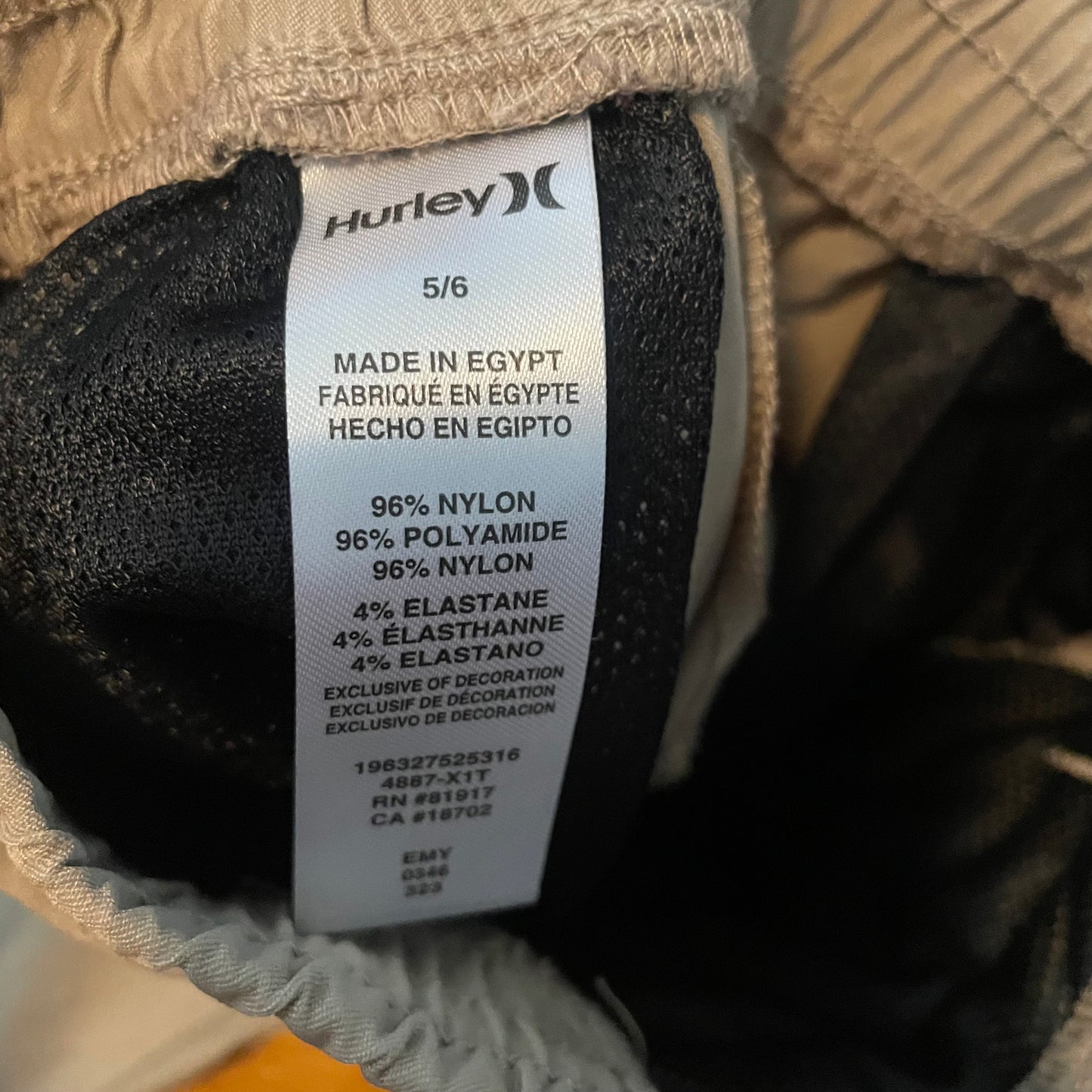 #116 Boys 5/6 Hurley khaki joggers