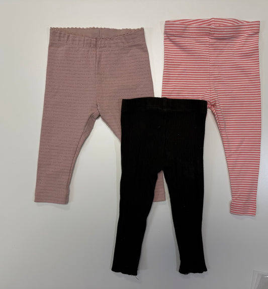 #110 Tea Collection Infant Girls Leggings Set of 3 Bundle Boutique Size 3-6 mo