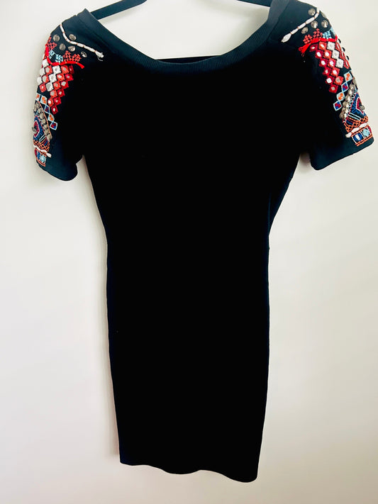 #15 REDUCED Chelsea and Violet Small Women’s Dress with Embroidered Sleeves